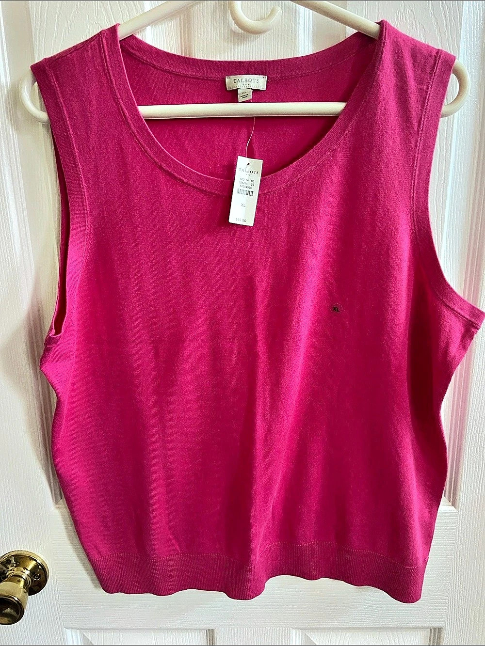 Talbots Pink sweater shell  Size XL NWT